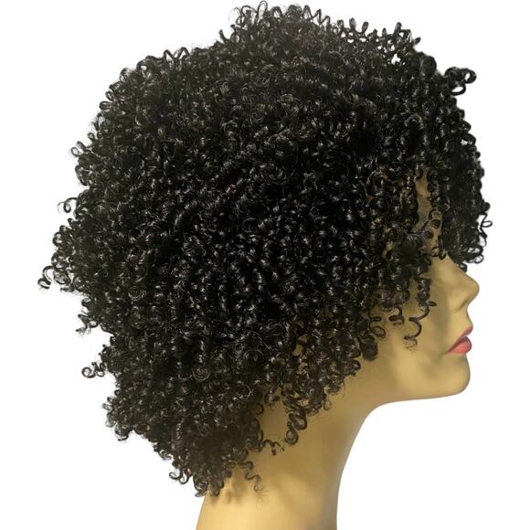 Spiral Twist Coil Curl Wig ASHRO Jet Black Afro Women Teens - NWT - A1030W - Picture 10 of 10